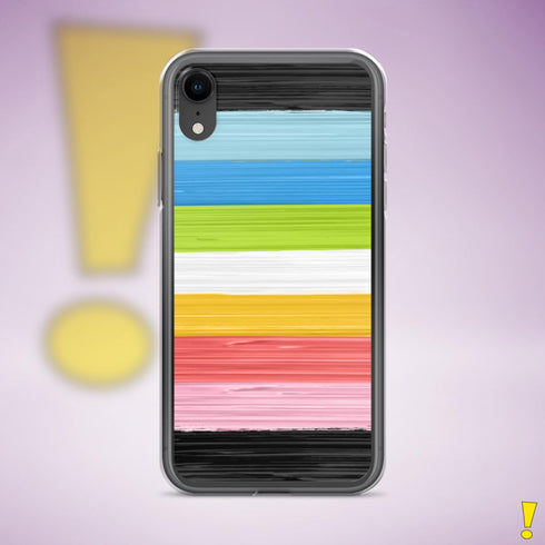Queer Pride Flag Brush Strokes Clear Case for iPhone®